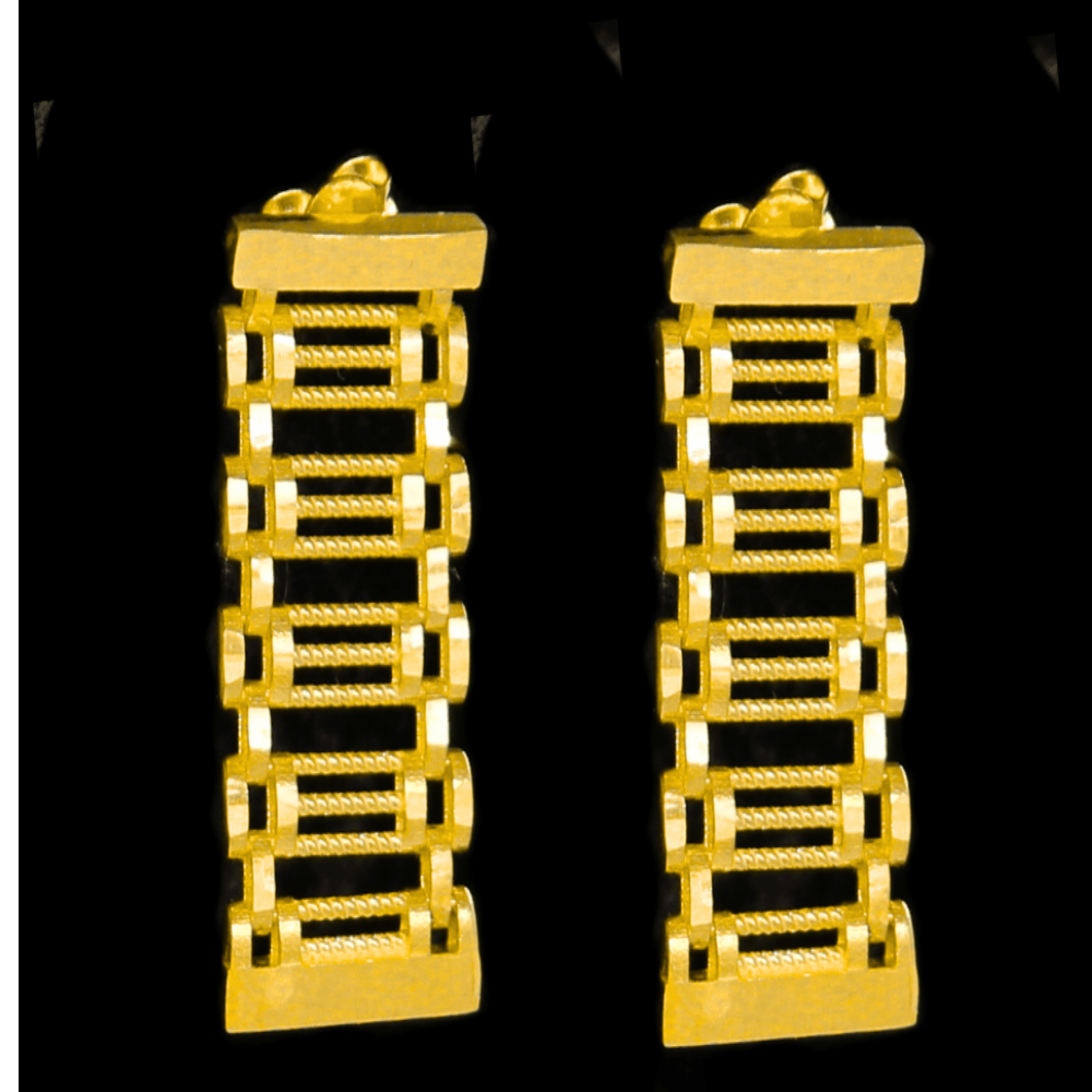 21K Gold Stud Drop Earrings - SW32339