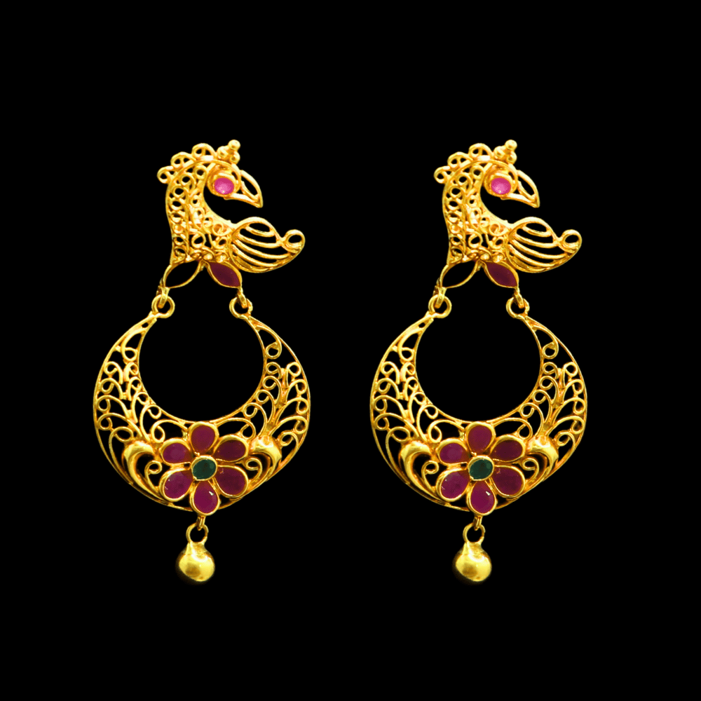 22K Gold Earrings - SD32247