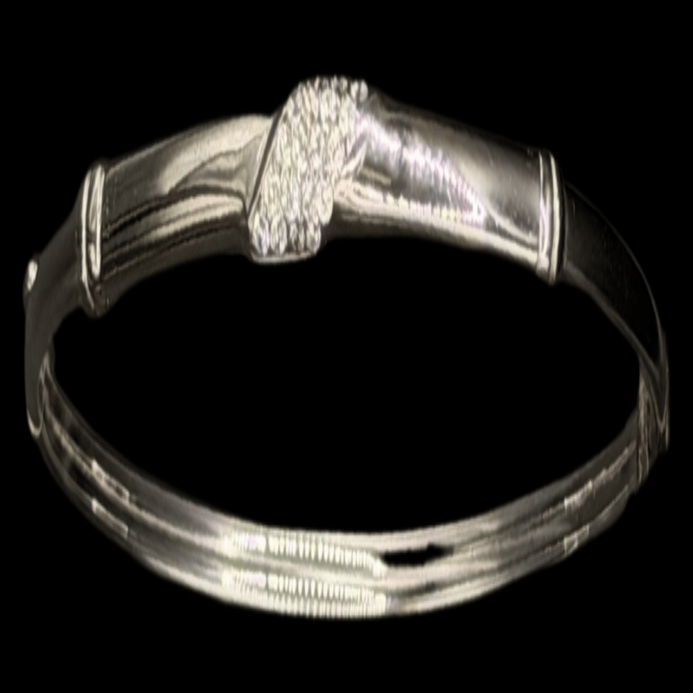 18K White Gold Bangle Bracelets