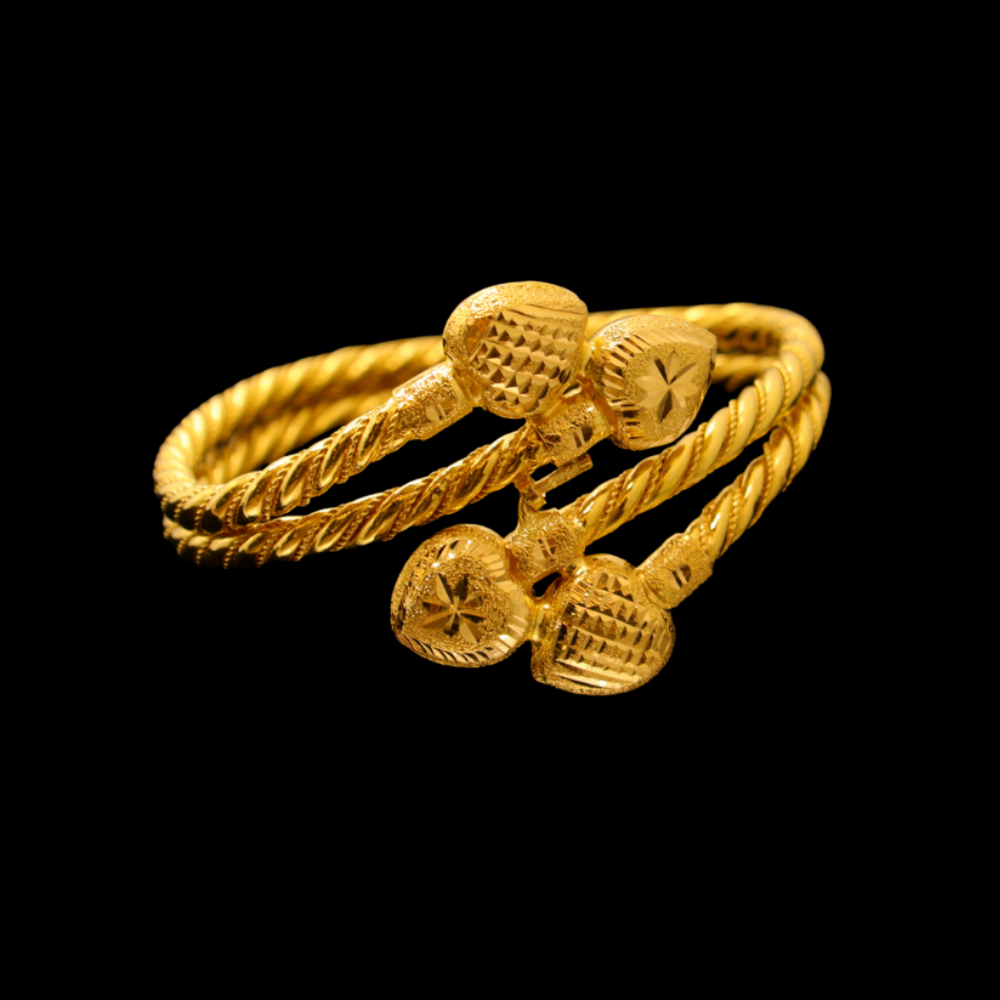 21K Gold Bangle Bracelet – SB28083 image 2 of 2