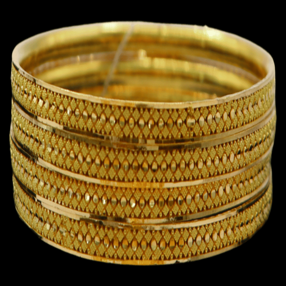 22K Gold Bangle Set (XL)