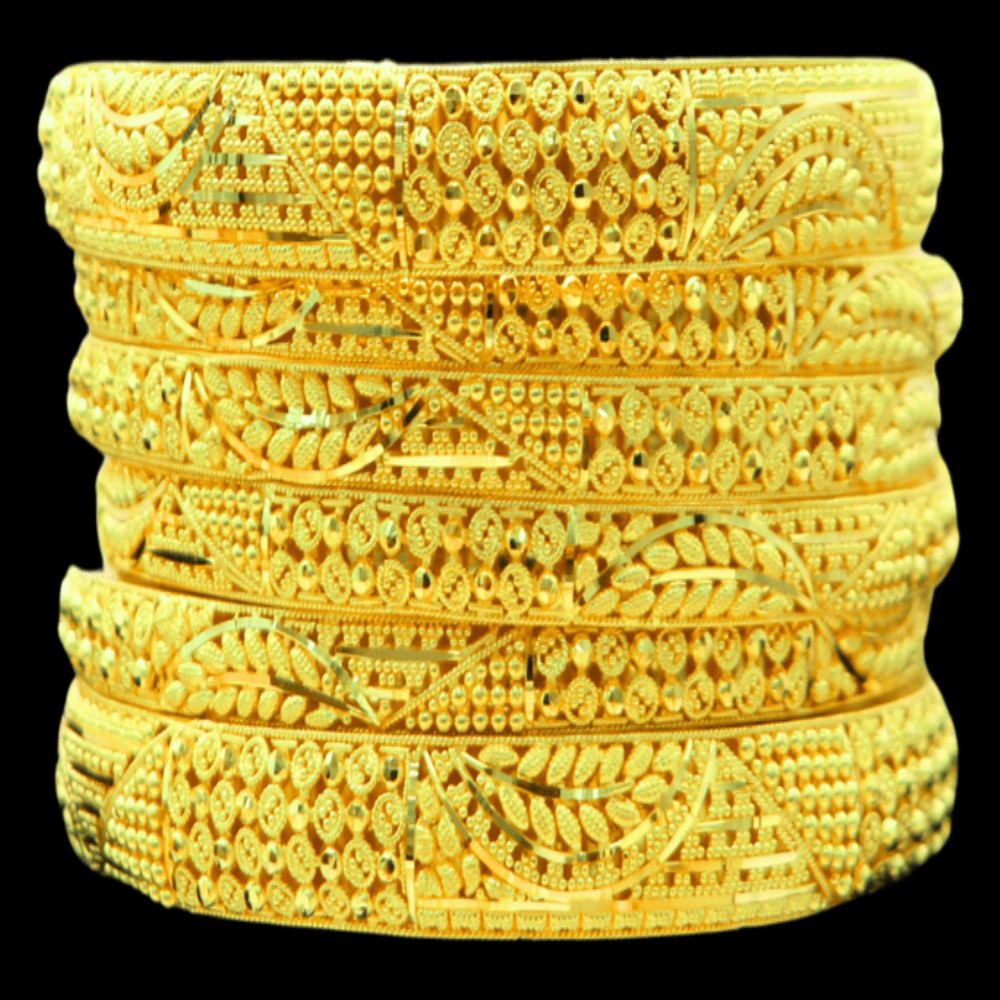 22K Gold Bangle Set (M)