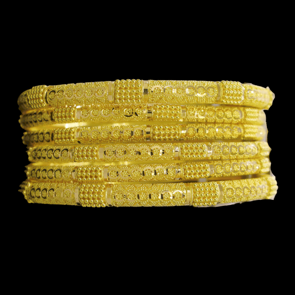 22K Gold Bangle Set (M)