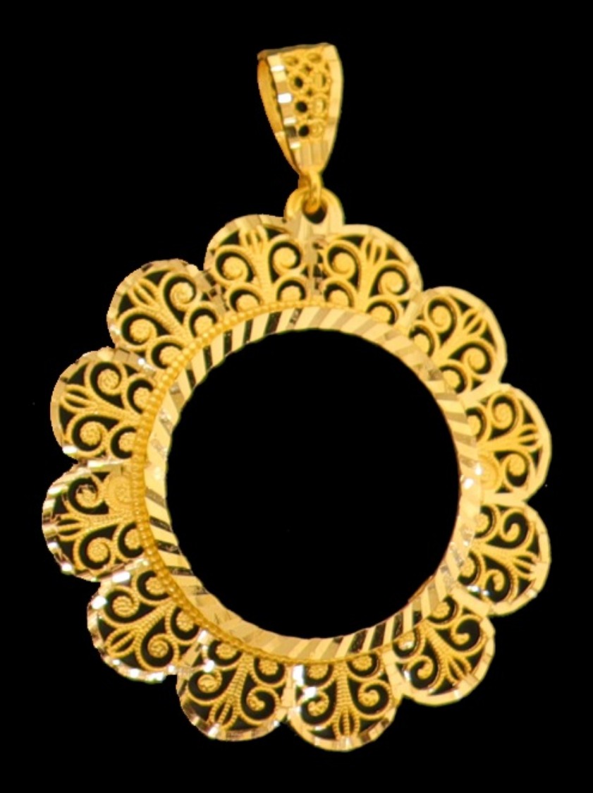 21K Gold Coin Frame