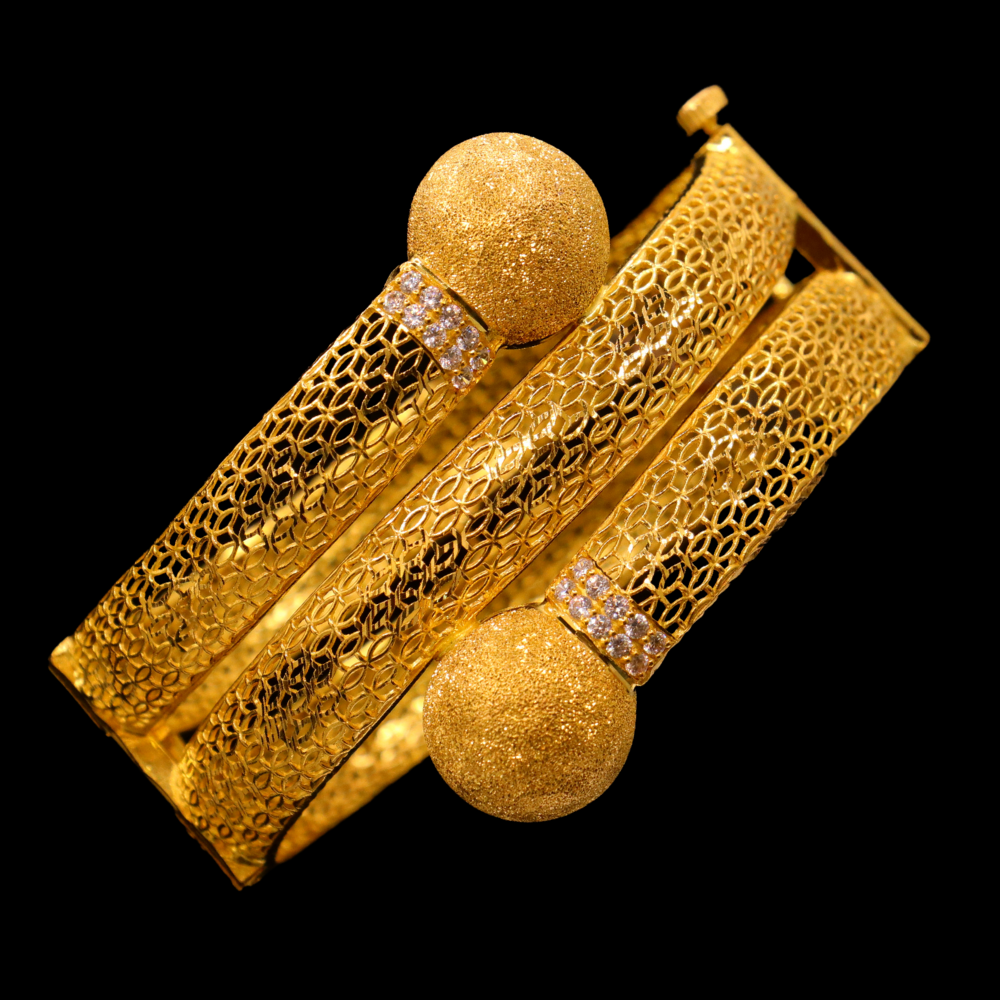 21K Gold Bangle Bracelet – SB26955 image 2 of 2