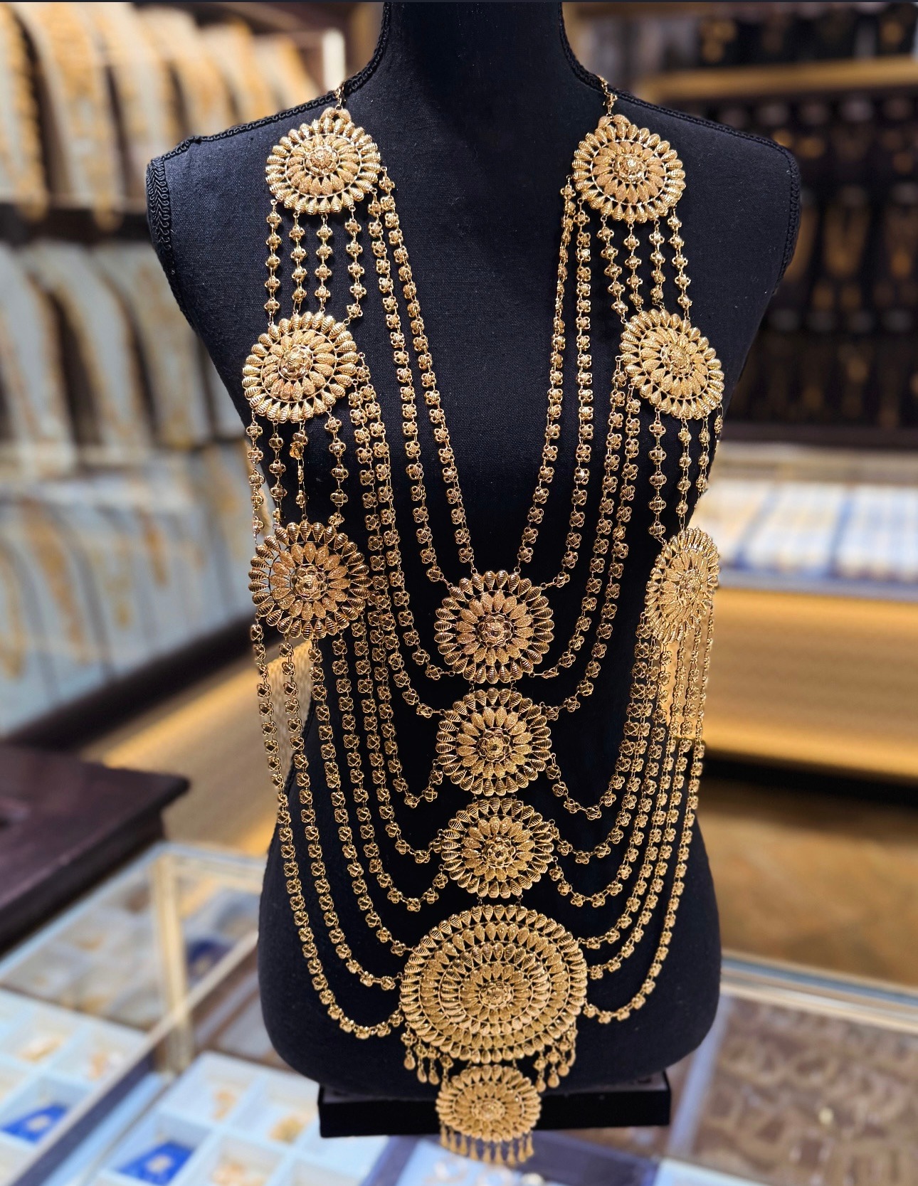 21K Gold Long Necklace - SB31667