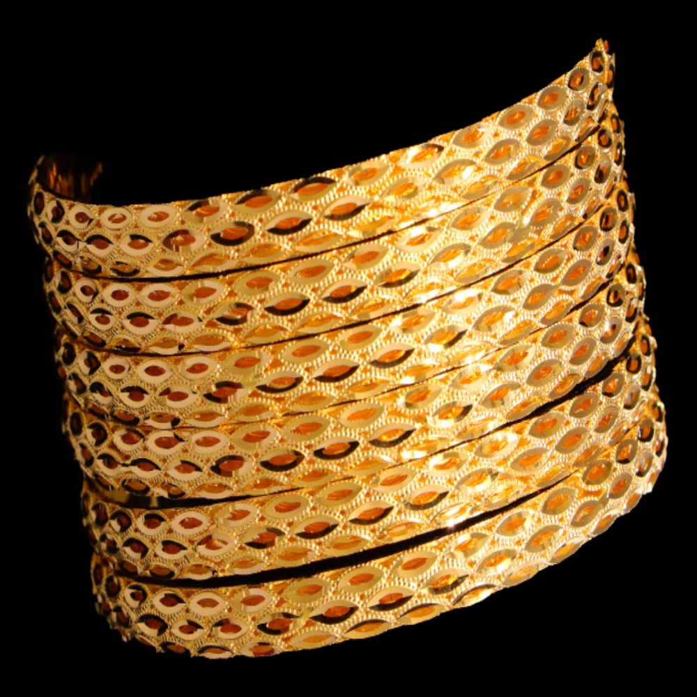 21K Gold Bangle Set, M (20) – SW18338 image 2 of 2
