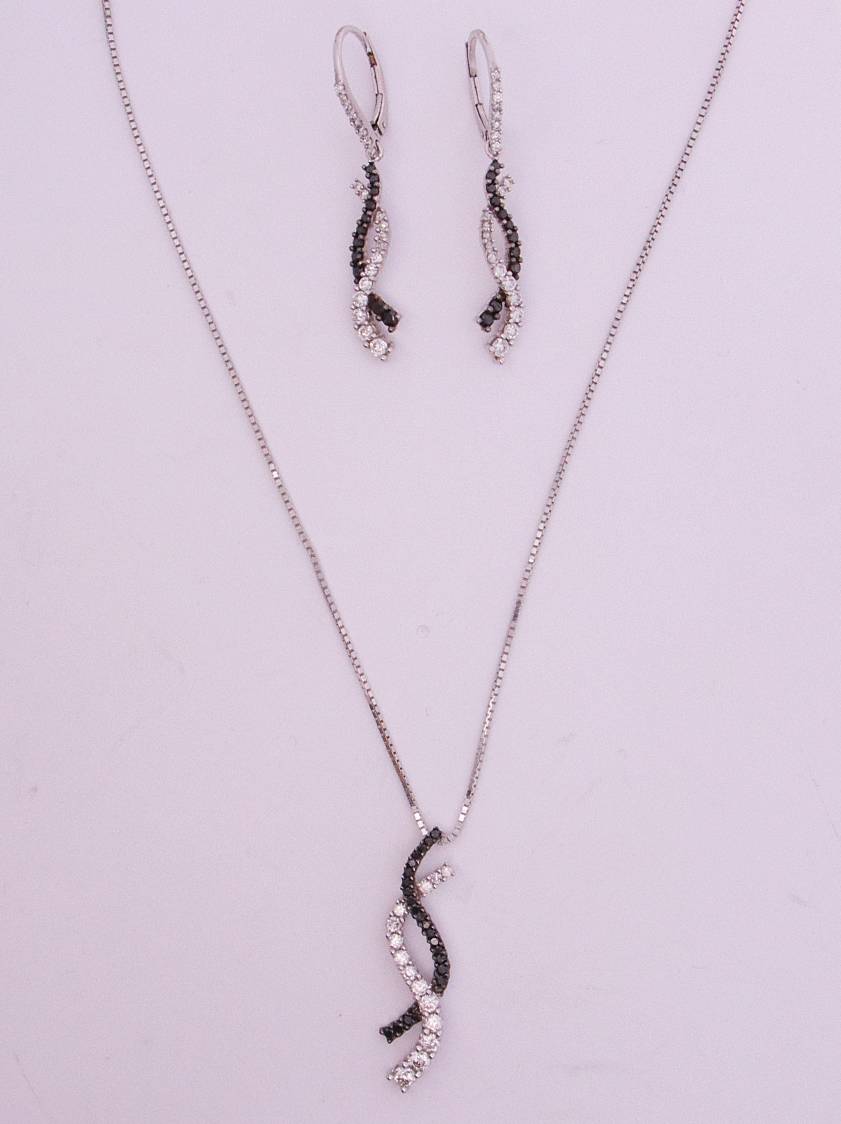 Diamond Necklace with Matching Earrings