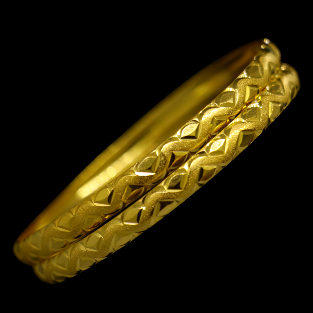 21K Gold Bangle Set, L (21) – SW27305 image 2 of 2