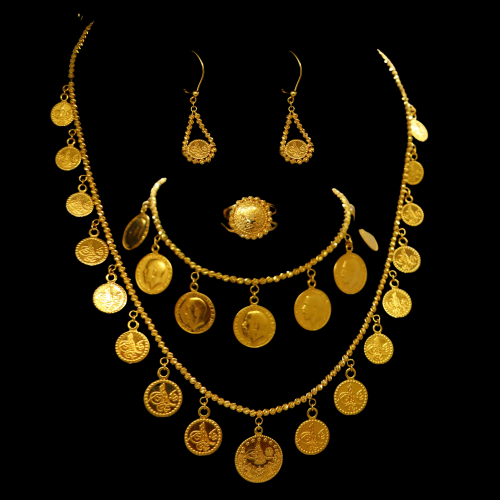 21K Gold Necklace Set