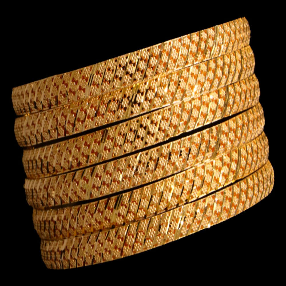 21K Gold Bangle Set, L (21) – SW18337 image 2 of 2