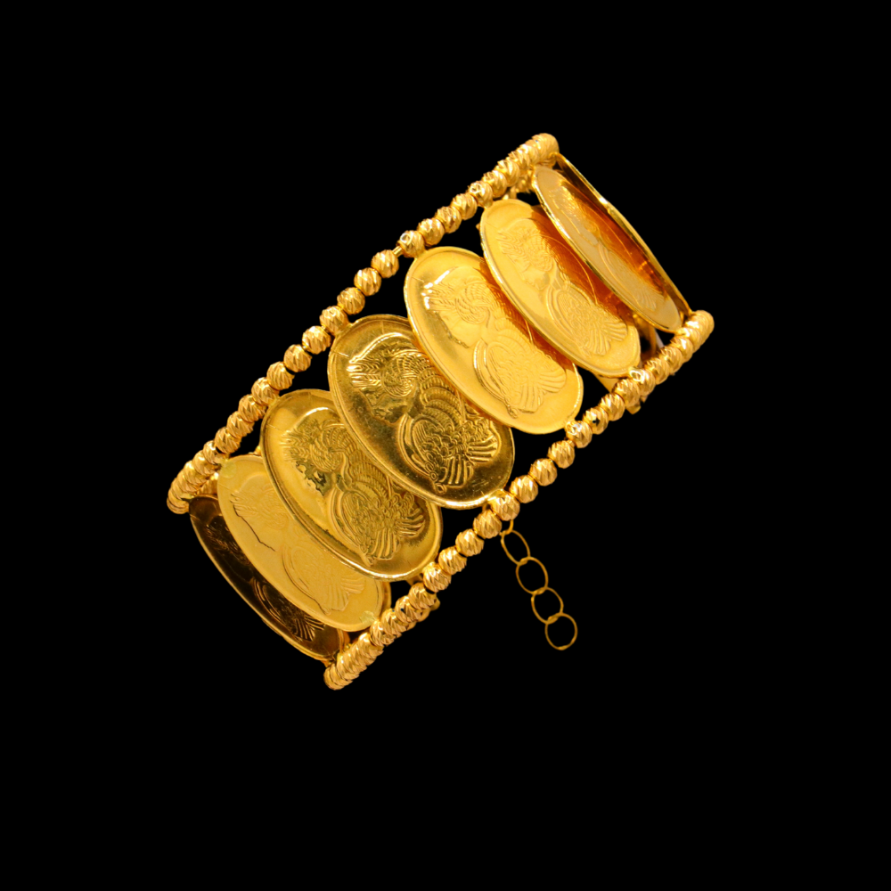 21K Gold Bangle Bracelet – SD23231 image 2 of 2