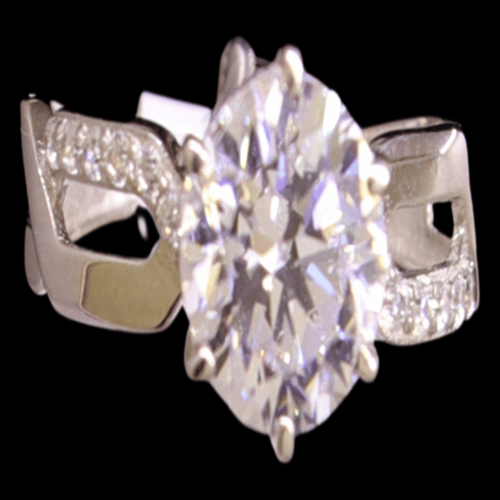 18K White Gold Bridal Ring