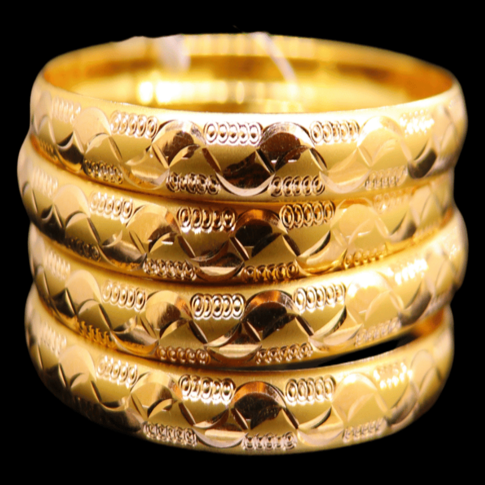21K Gold Bangle Set (S)