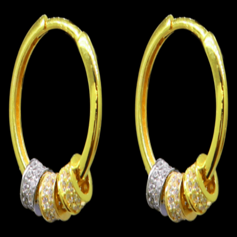 21K Gold Drop Earrings - SW33400