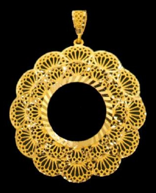 21K Gold Coin Frame