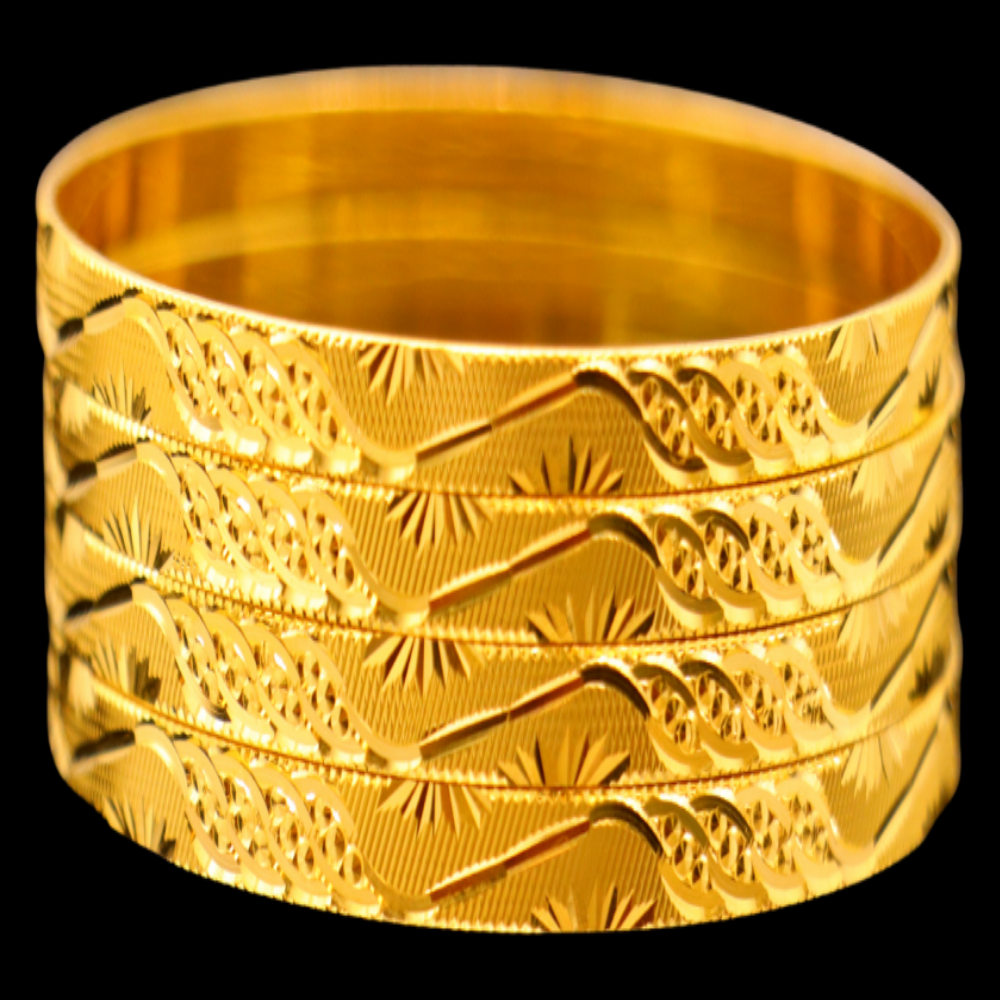 22K Gold Bangle Set (XS)
