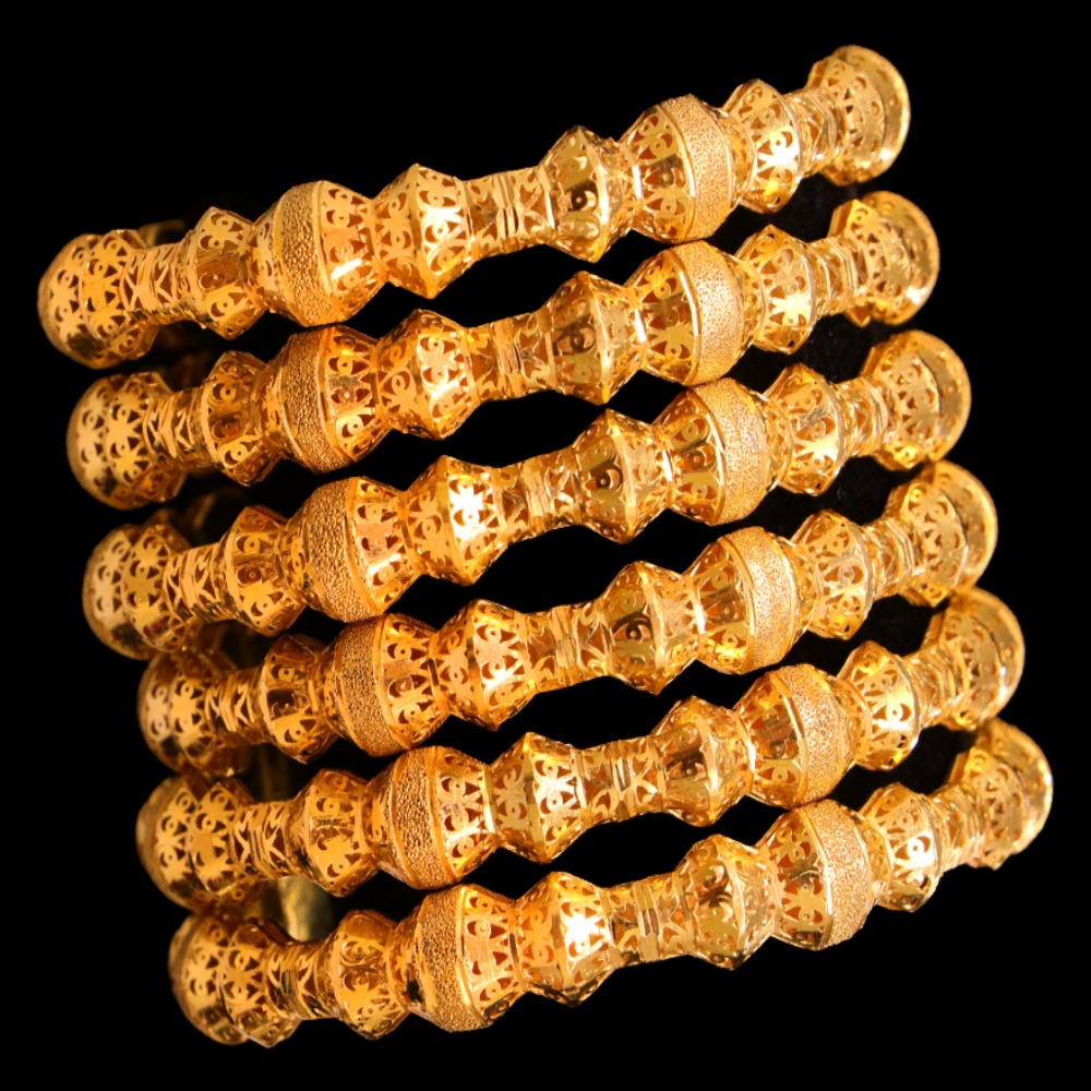 21K Gold Bangle Set, M (20) – SW17083 image 2 of 2