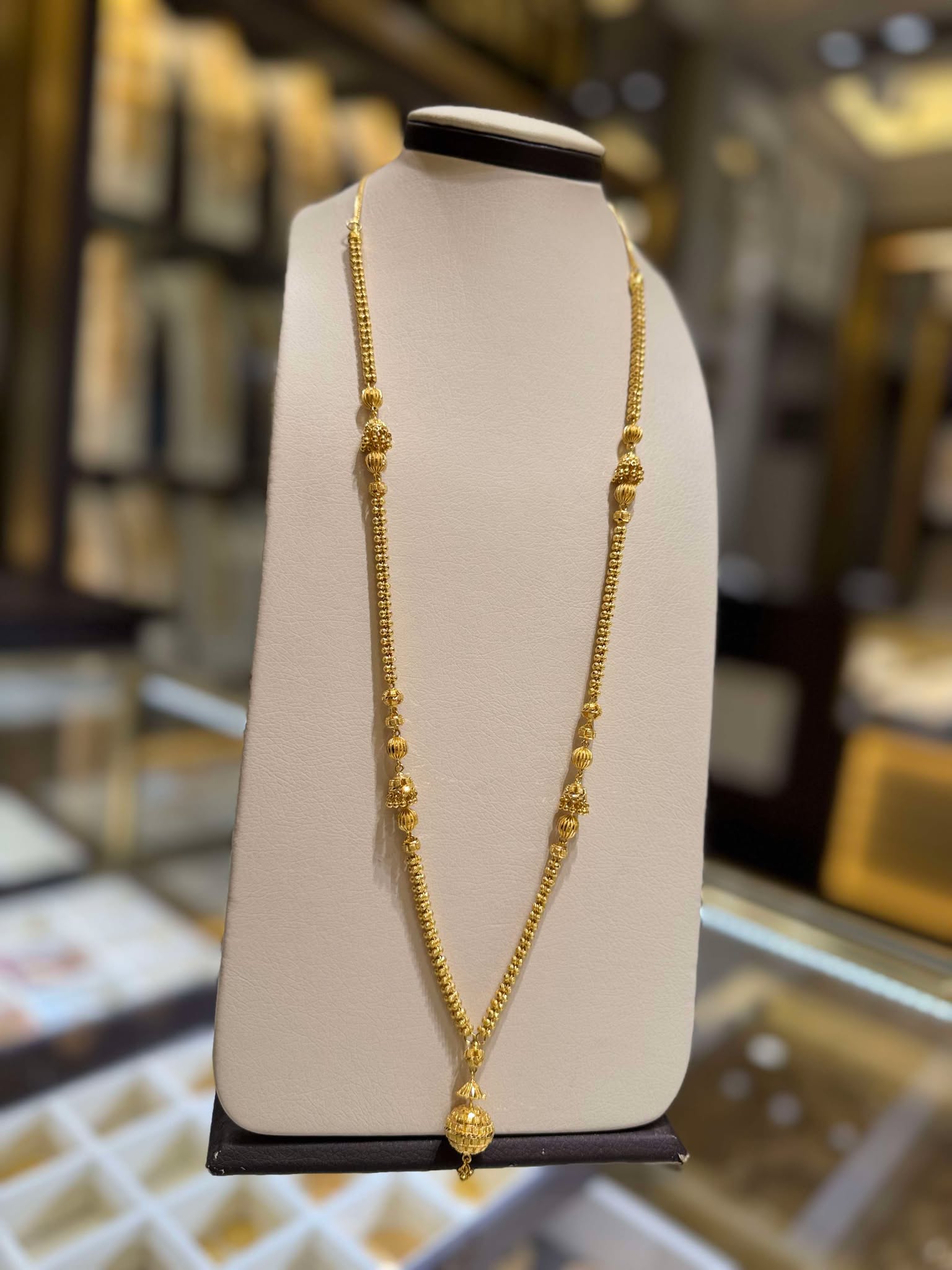 22K Gold Long Necklace - SB22775