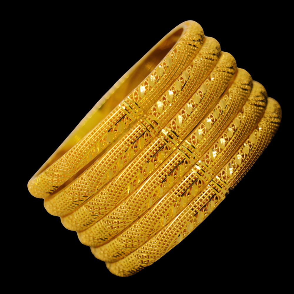 21K Gold Bangle Set, M (20) – SW25345 image 2 of 2