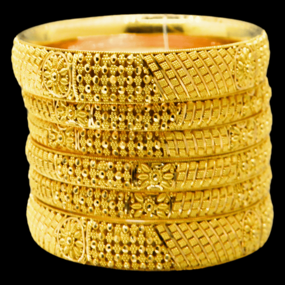 22K Gold Bangle Set (XS)