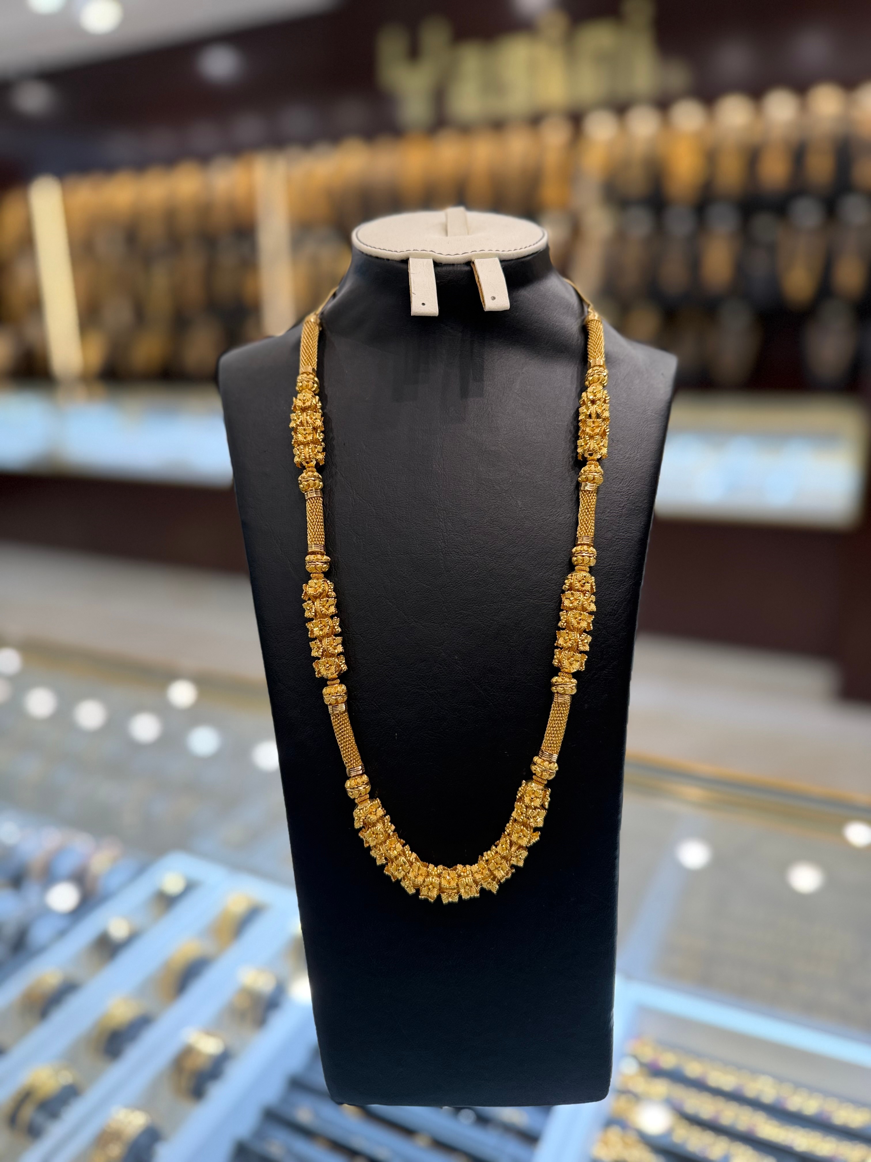 22K Gold Long Necklace - FL28036