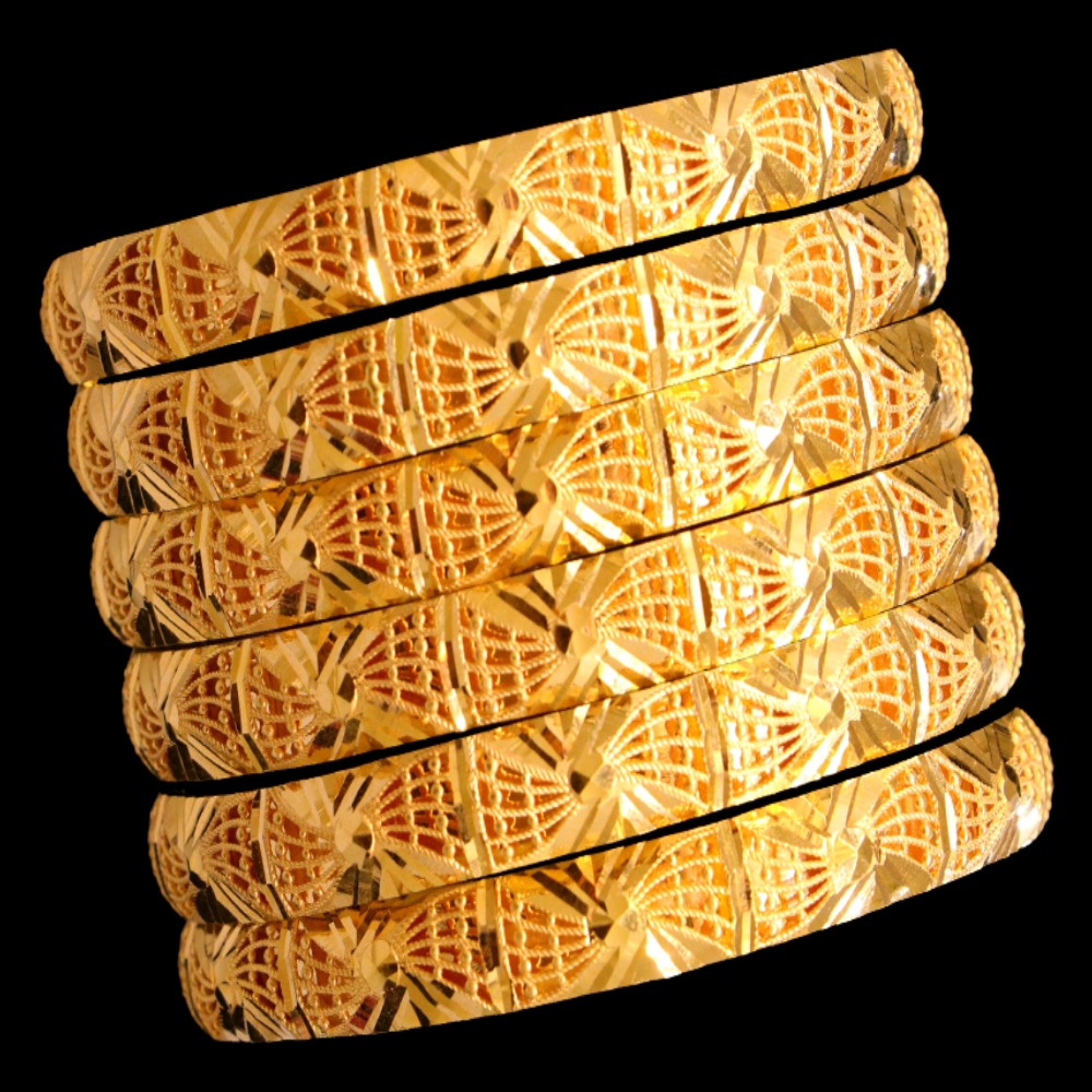 21K Gold Bangle Set, L (21) – SW17084 image 2 of 2