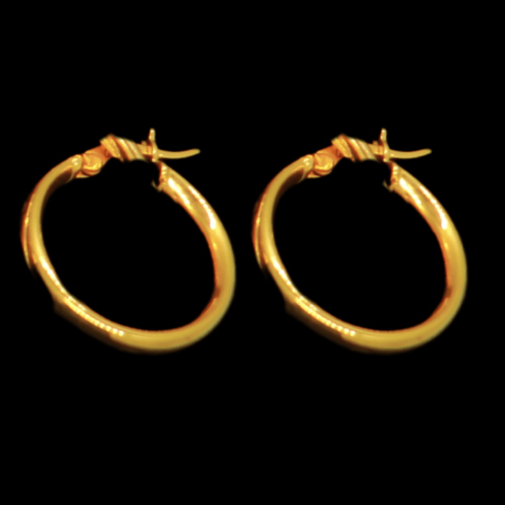 21K Gold Stud Drop Earrings - SW32970