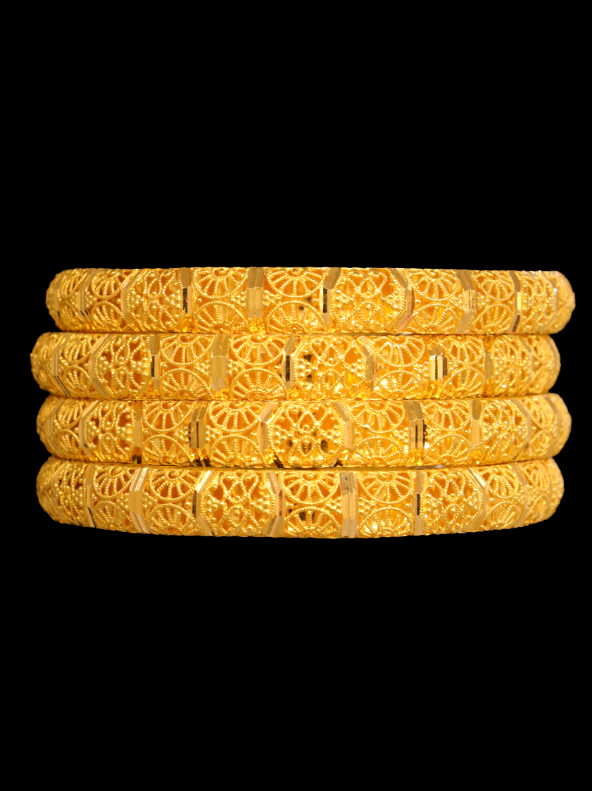 21K Gold Bangle Set, M (20) – SW14708 image 2 of 2