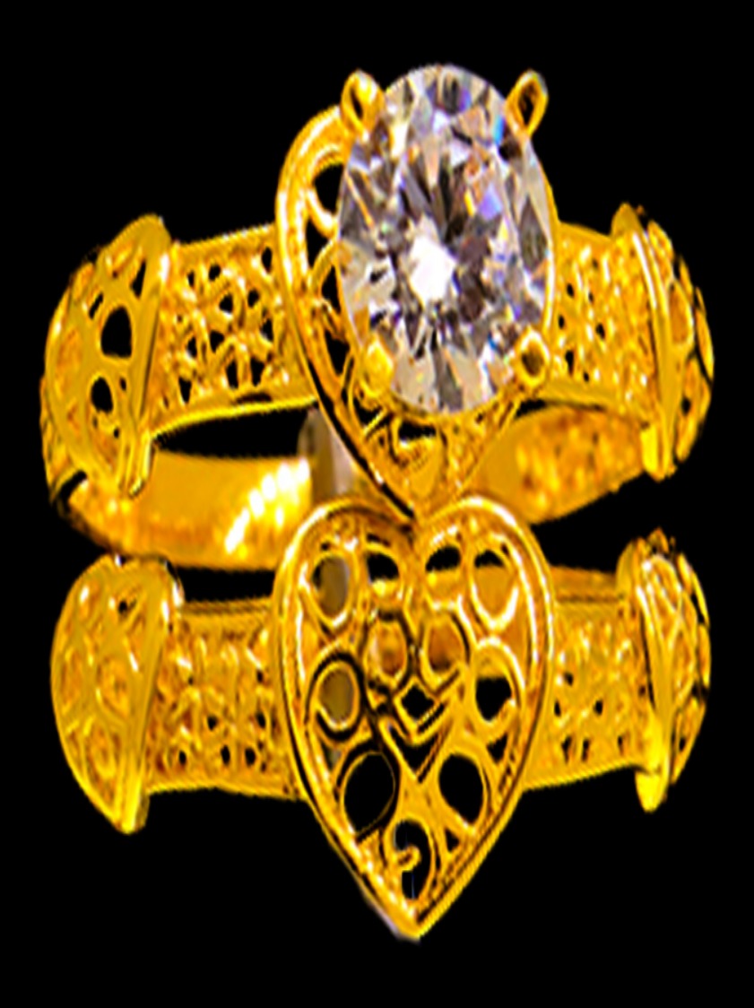21k Gold Bridal Ring Set