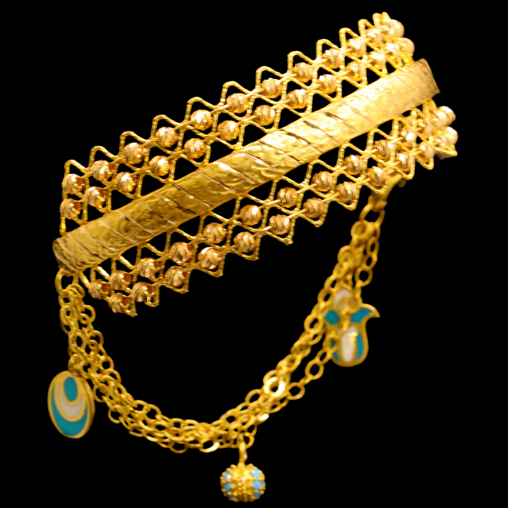 21K Gold Bangle Bracelet – SD26300 image 2 of 2