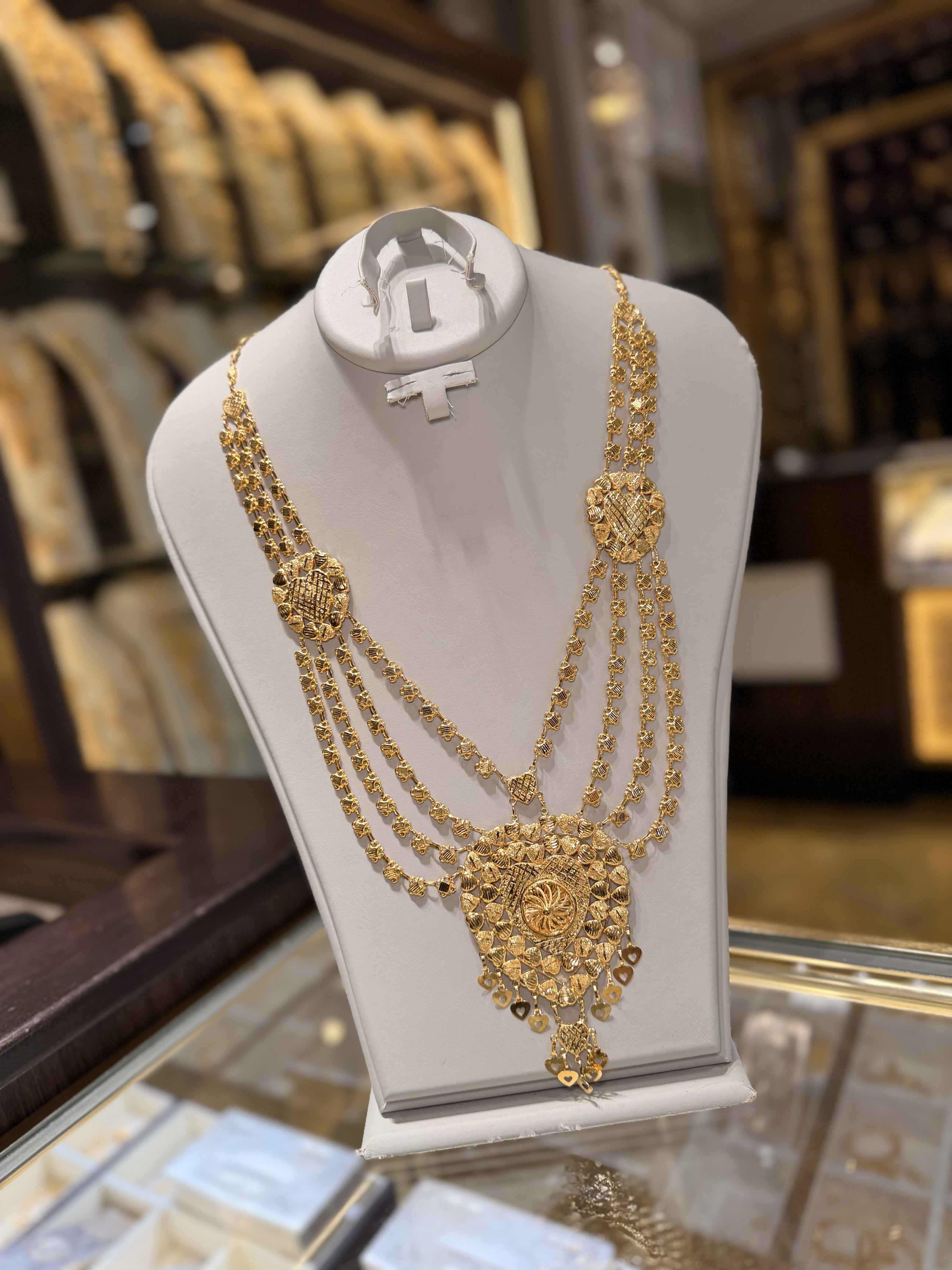 21K Gold Long Necklace - SB31887