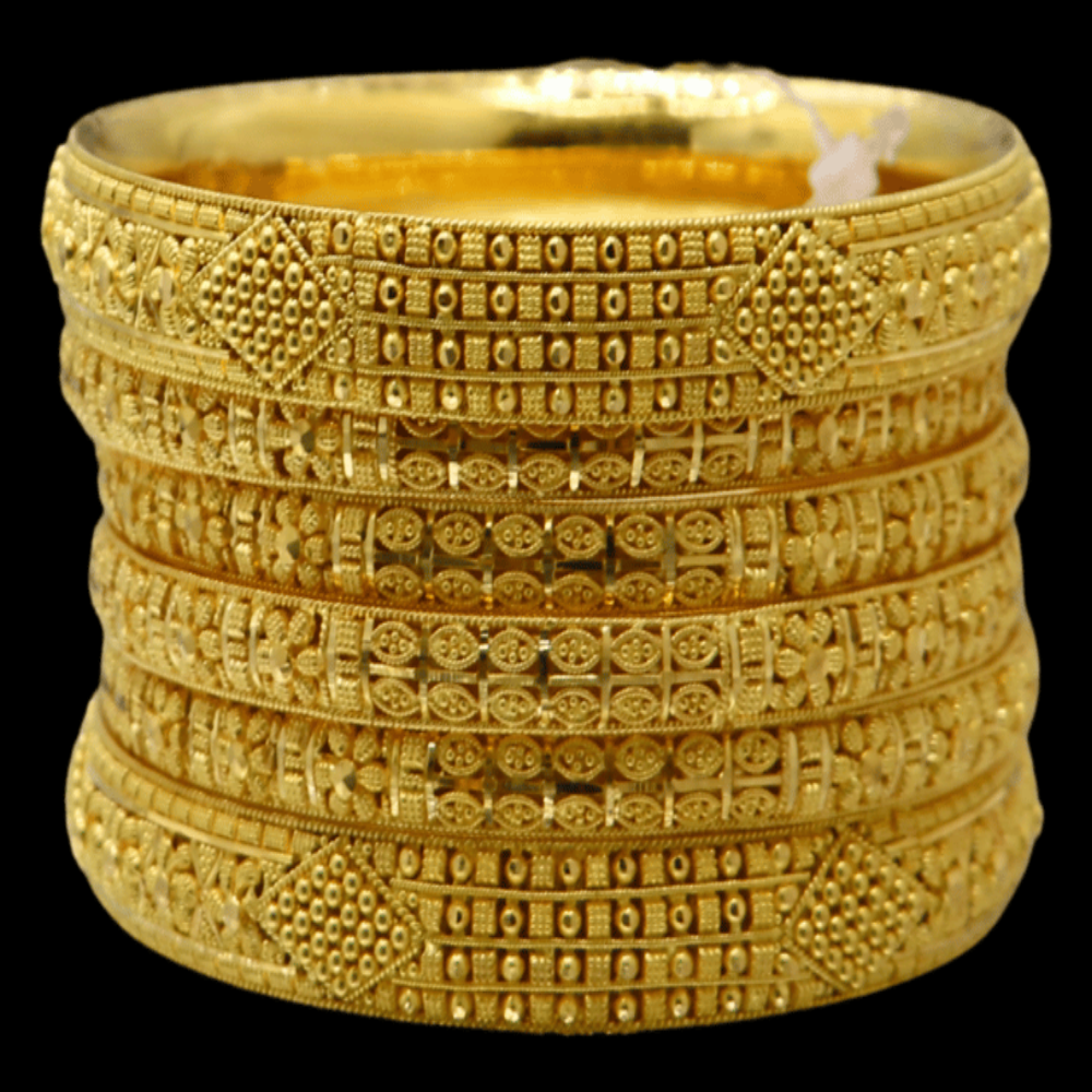 22K Gold Bangle Set (S)
