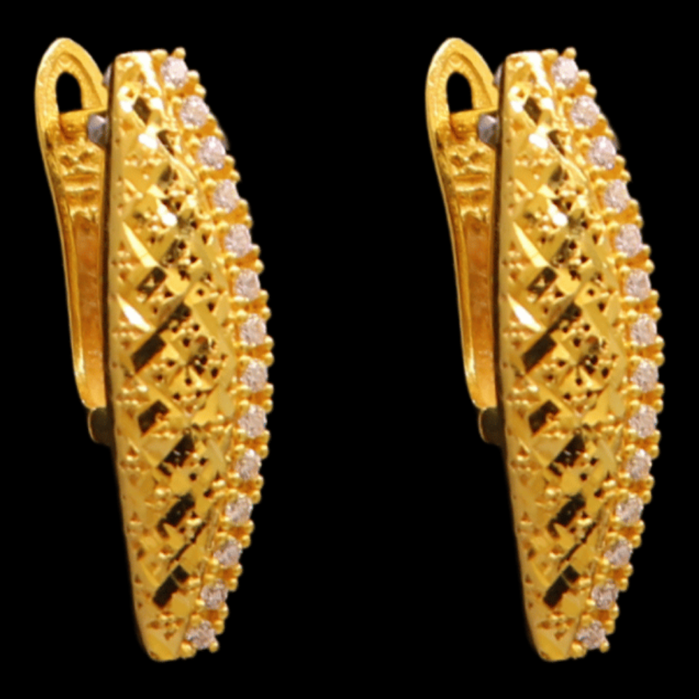 21K Gold Drop Earrings - SW31456