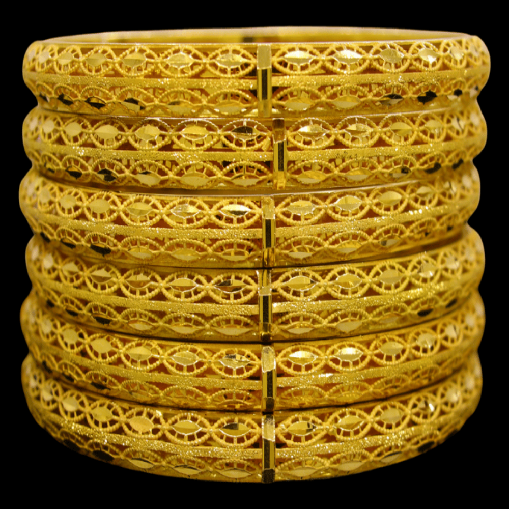 21K Gold Bangle Set (XL)
