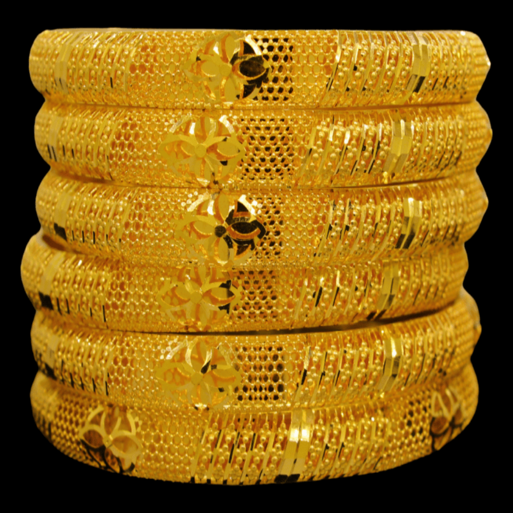 21K Gold Bangle Set (L)