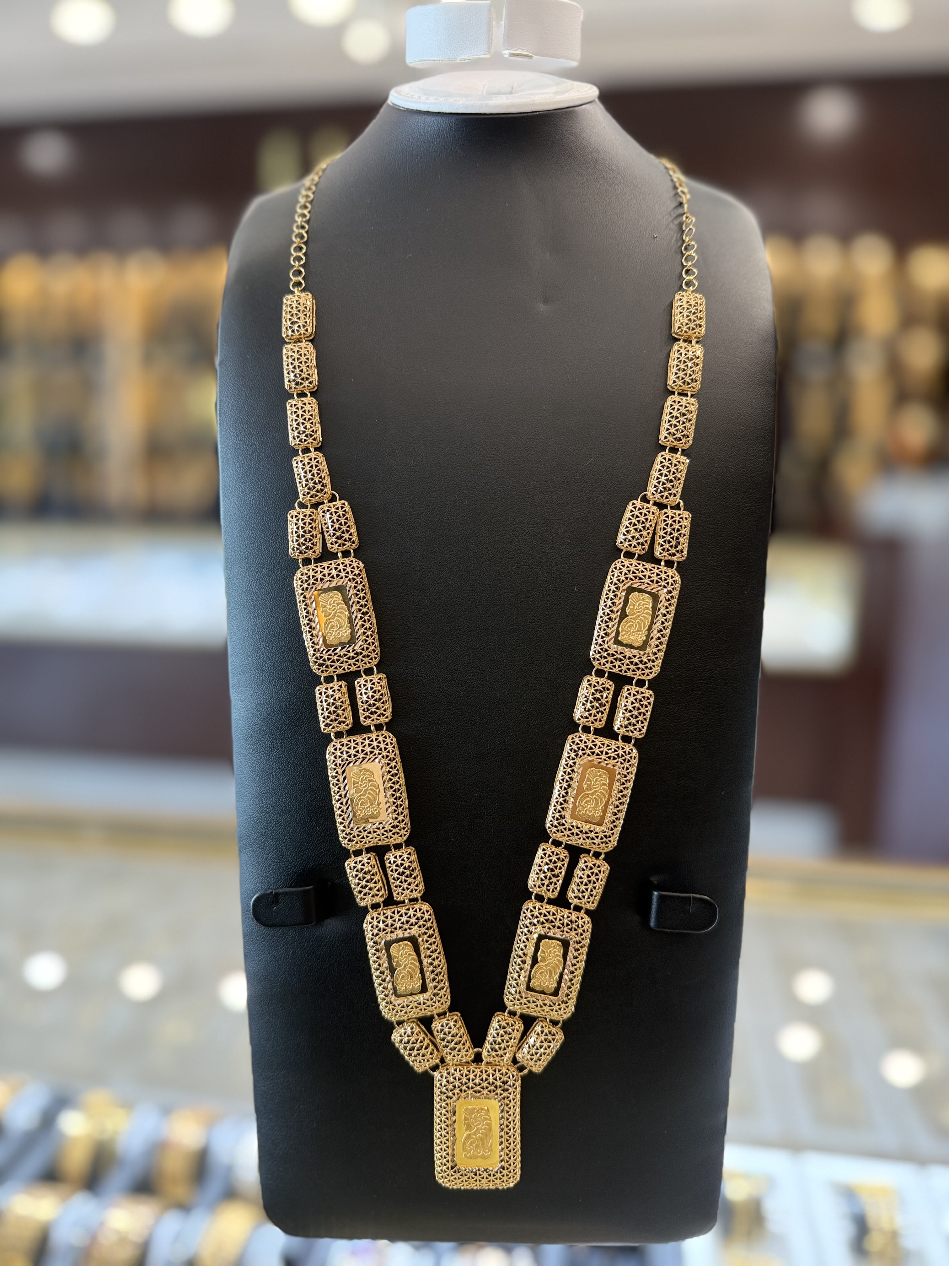 21K Gold Long Necklace - FL30633