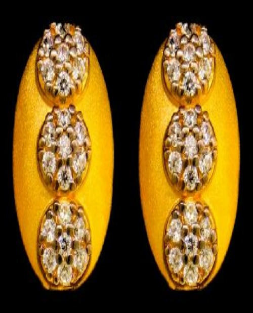 22K Gold Stud Earrings - 33330