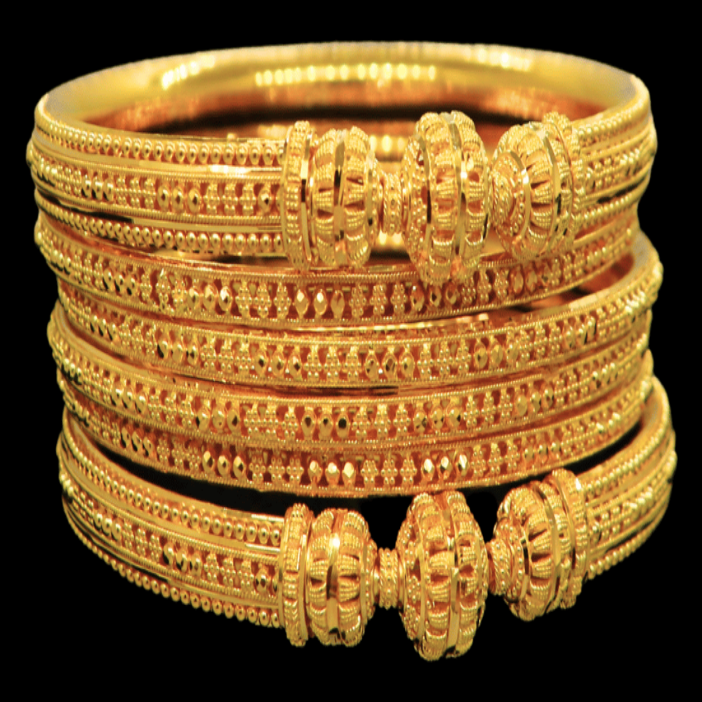 22K Gold Bangle Set (M)