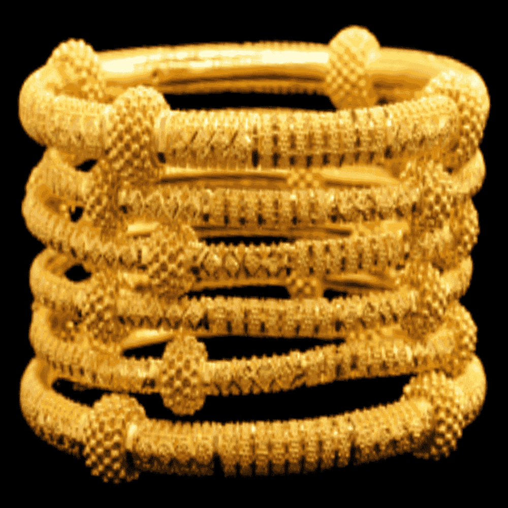 22K Gold Bangle Set (XS)