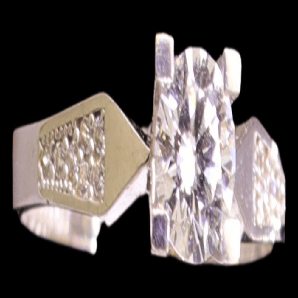 21K White Gold Bridal Ring