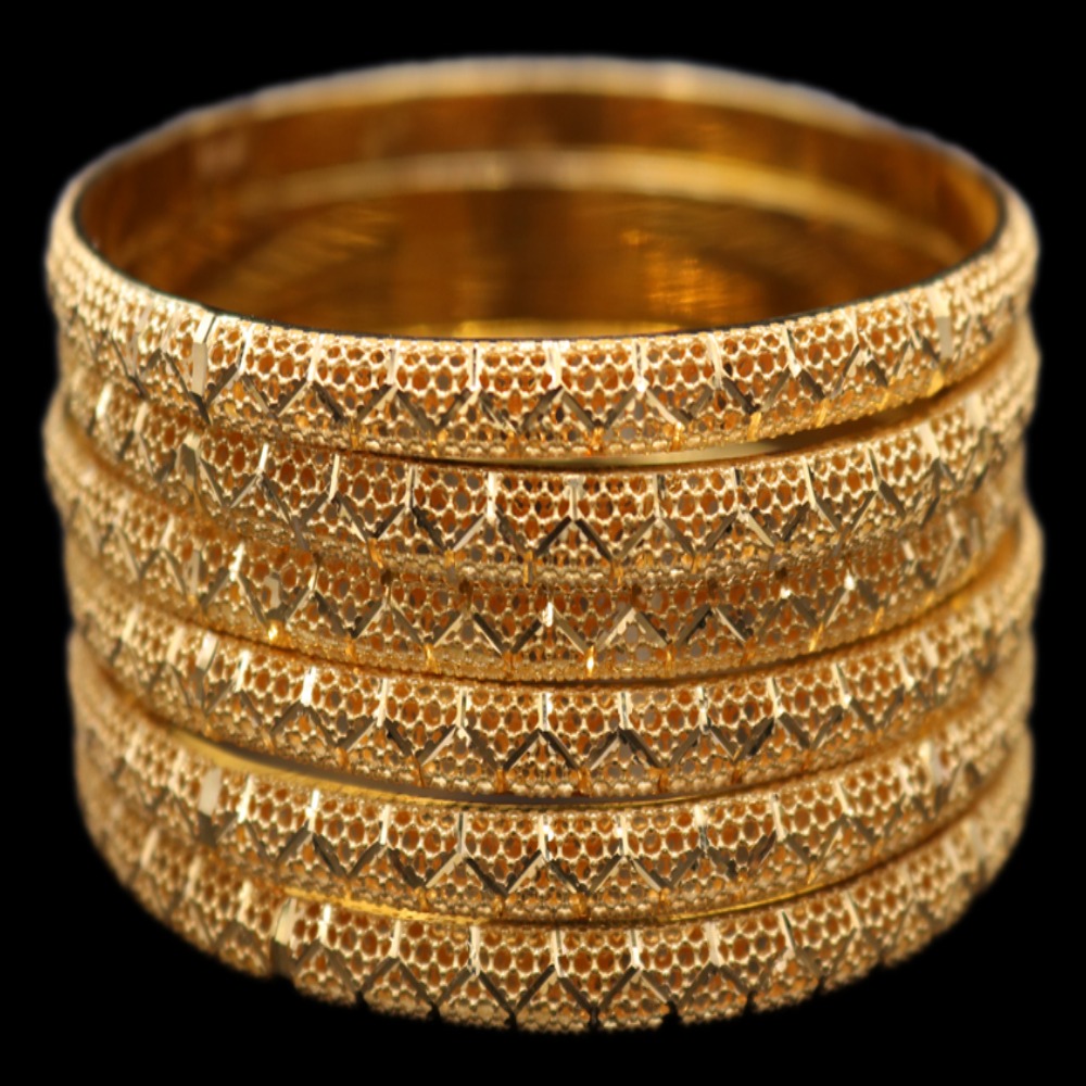 21K Gold Bangle Set, L (21) – SW22110 image 2 of 2
