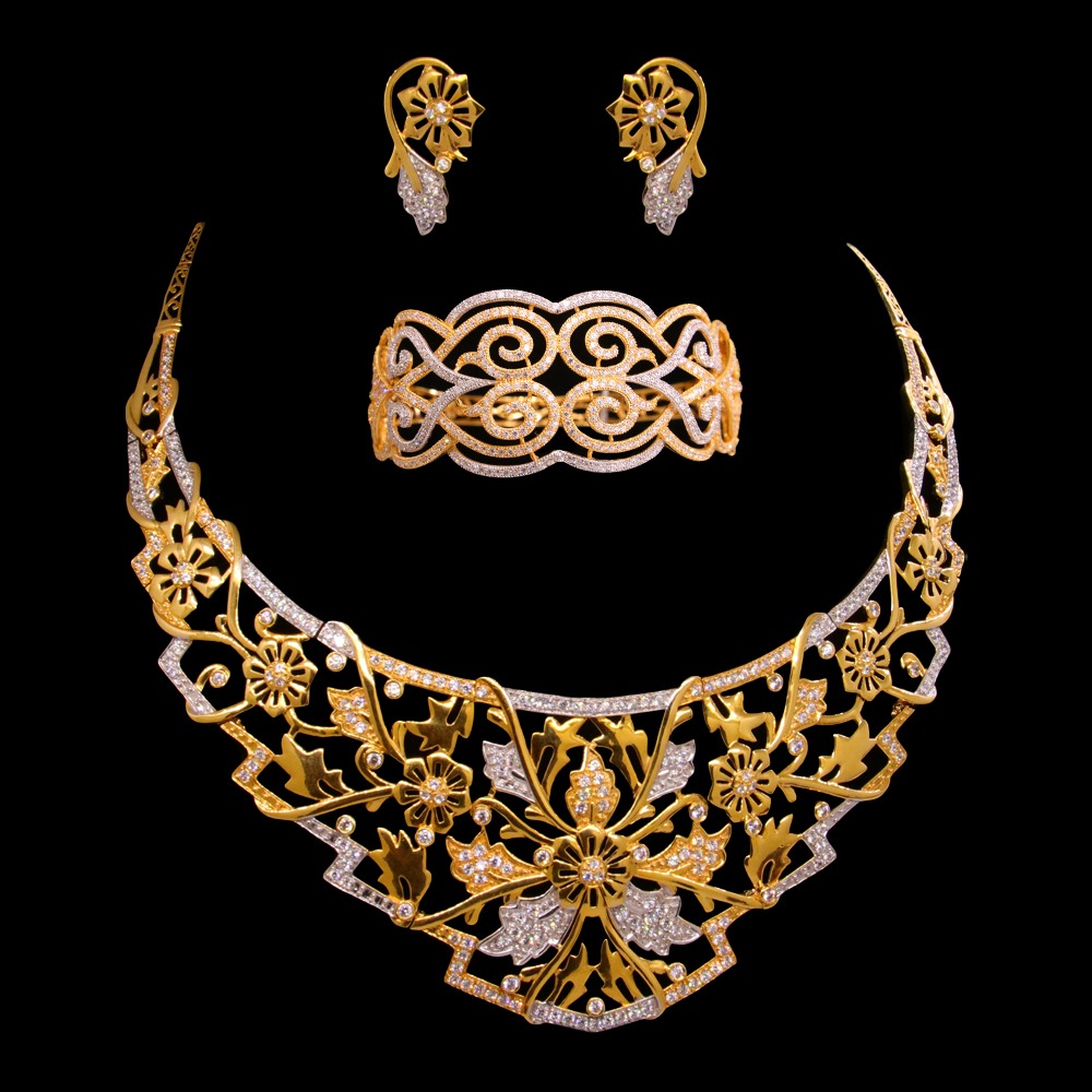 21K Gold Necklace Set