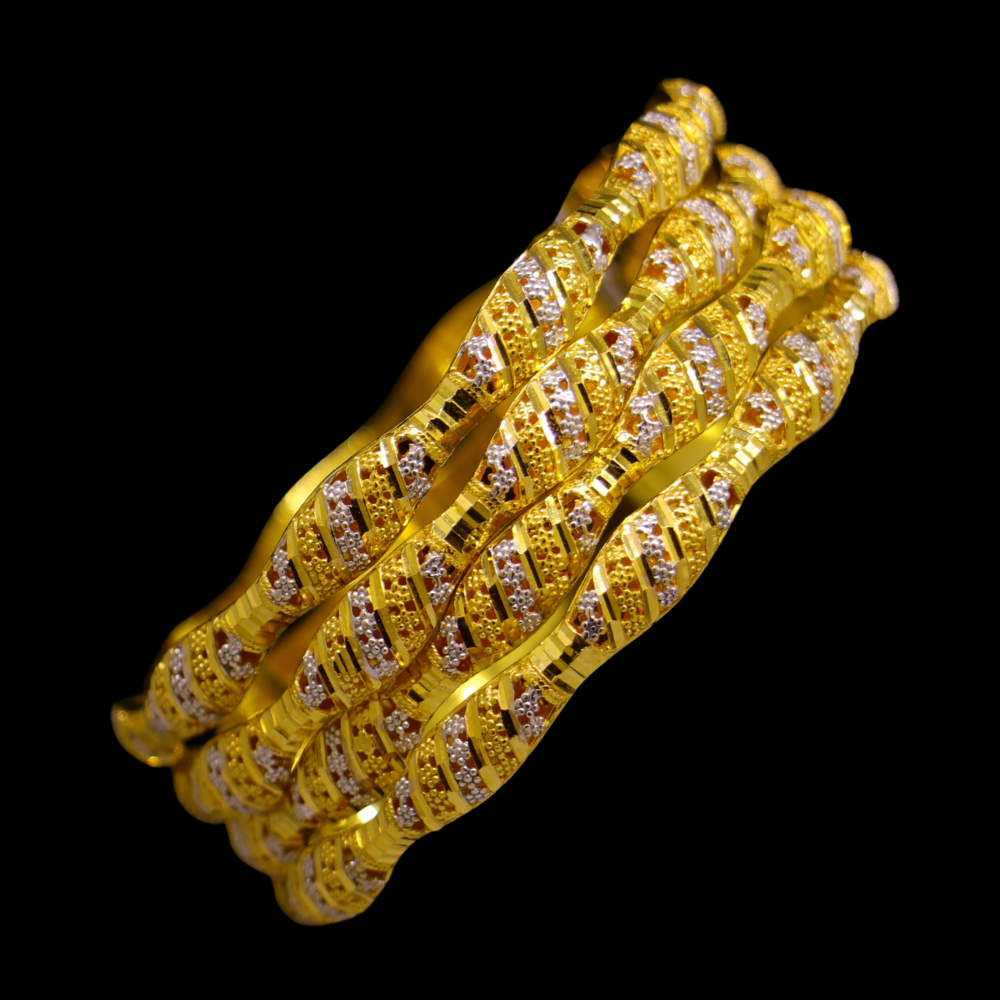 21K Gold Bangle Set, M (20) – SW25339 image 2 of 2