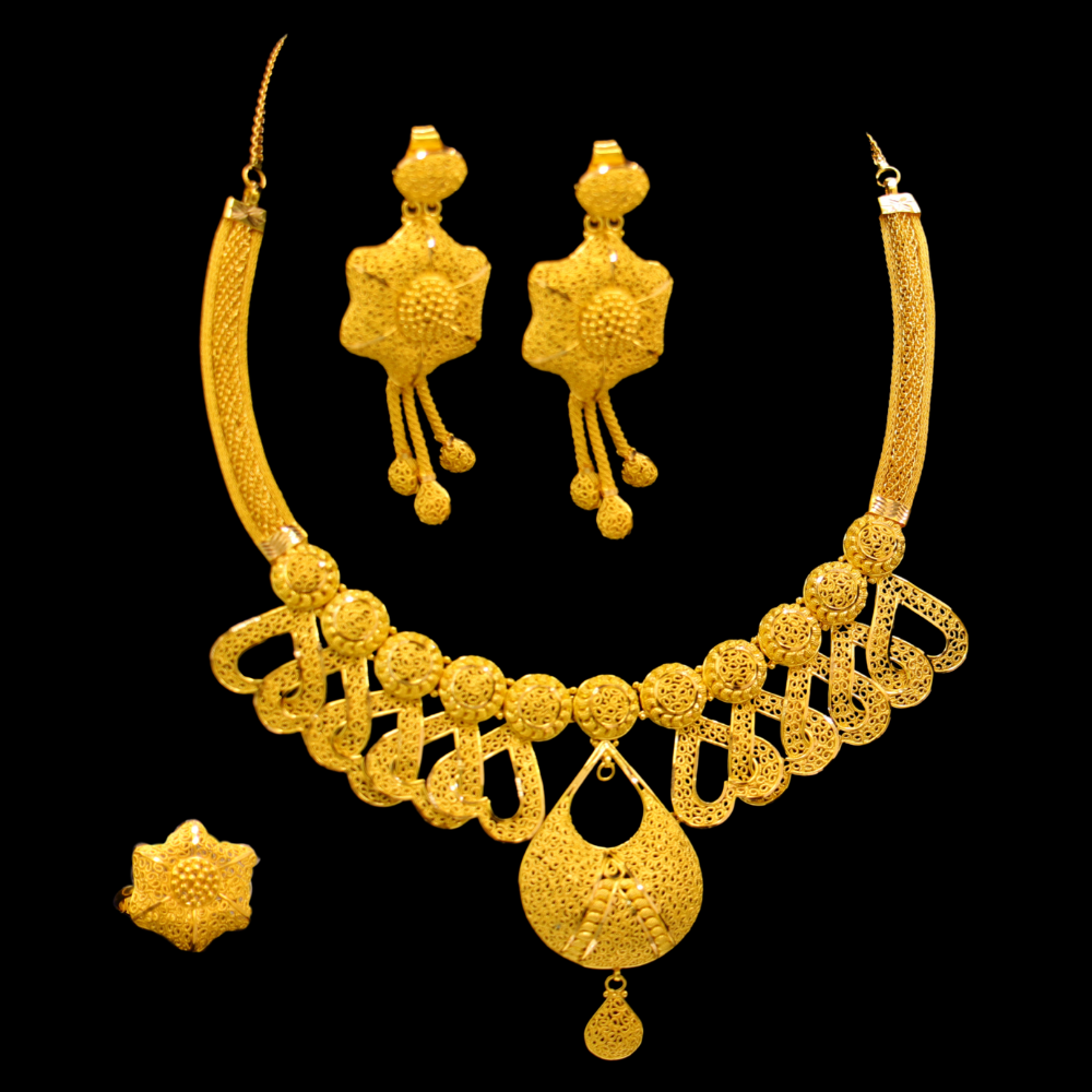 21K Gold Necklace Set