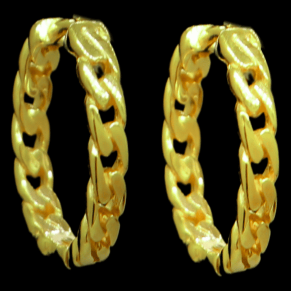 21K Gold Drop Earrings - SW33407
