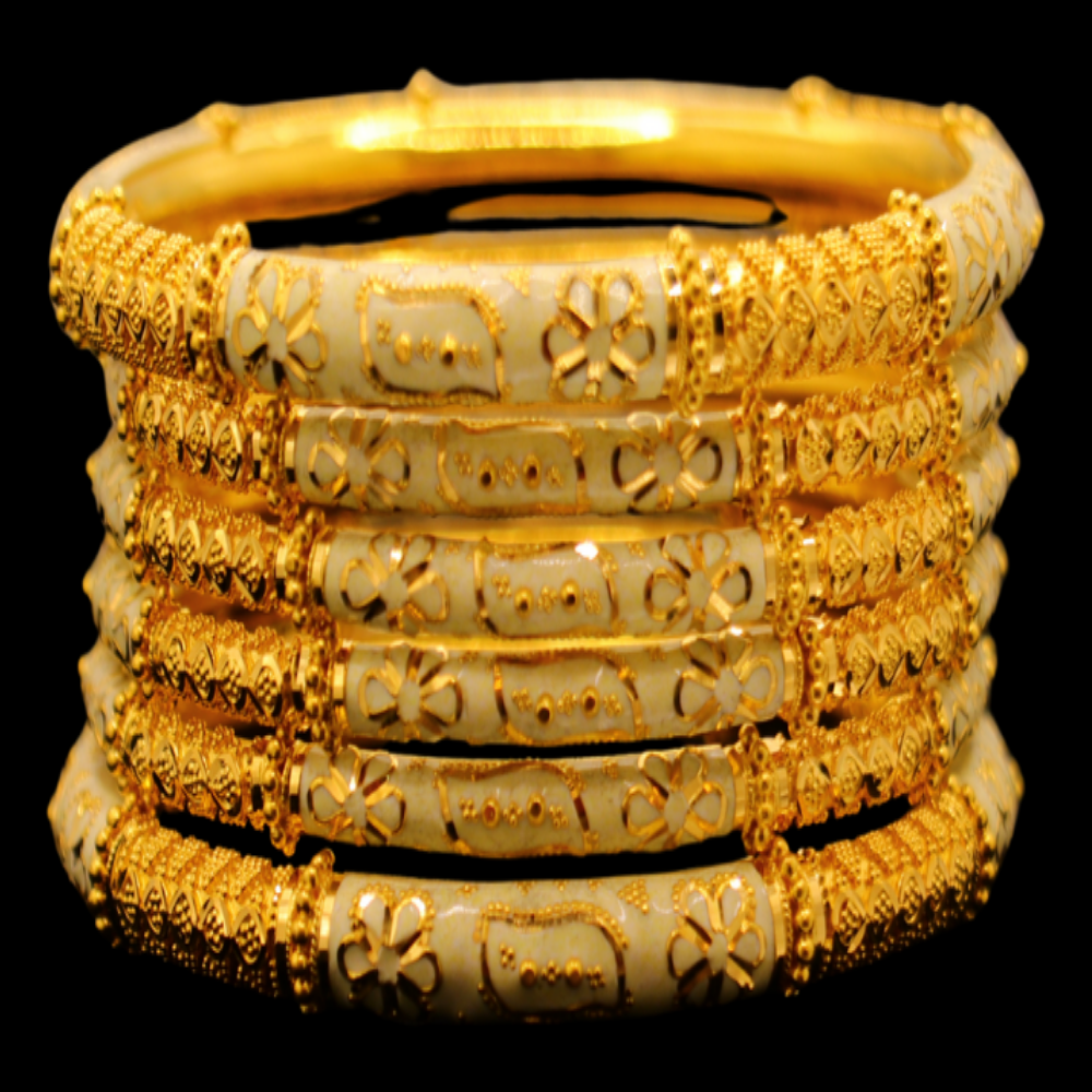 22K Gold Bangle Set (XS)