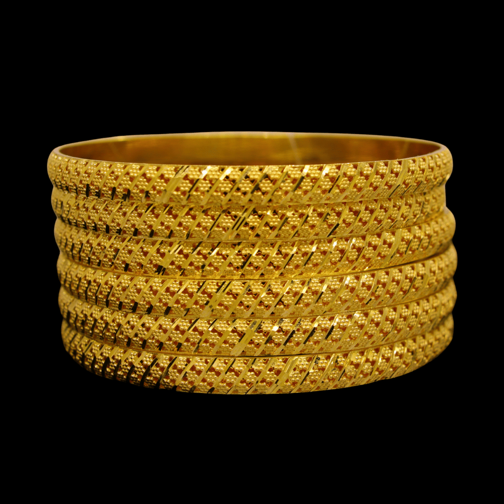 21K Gold Bangle Set (L)