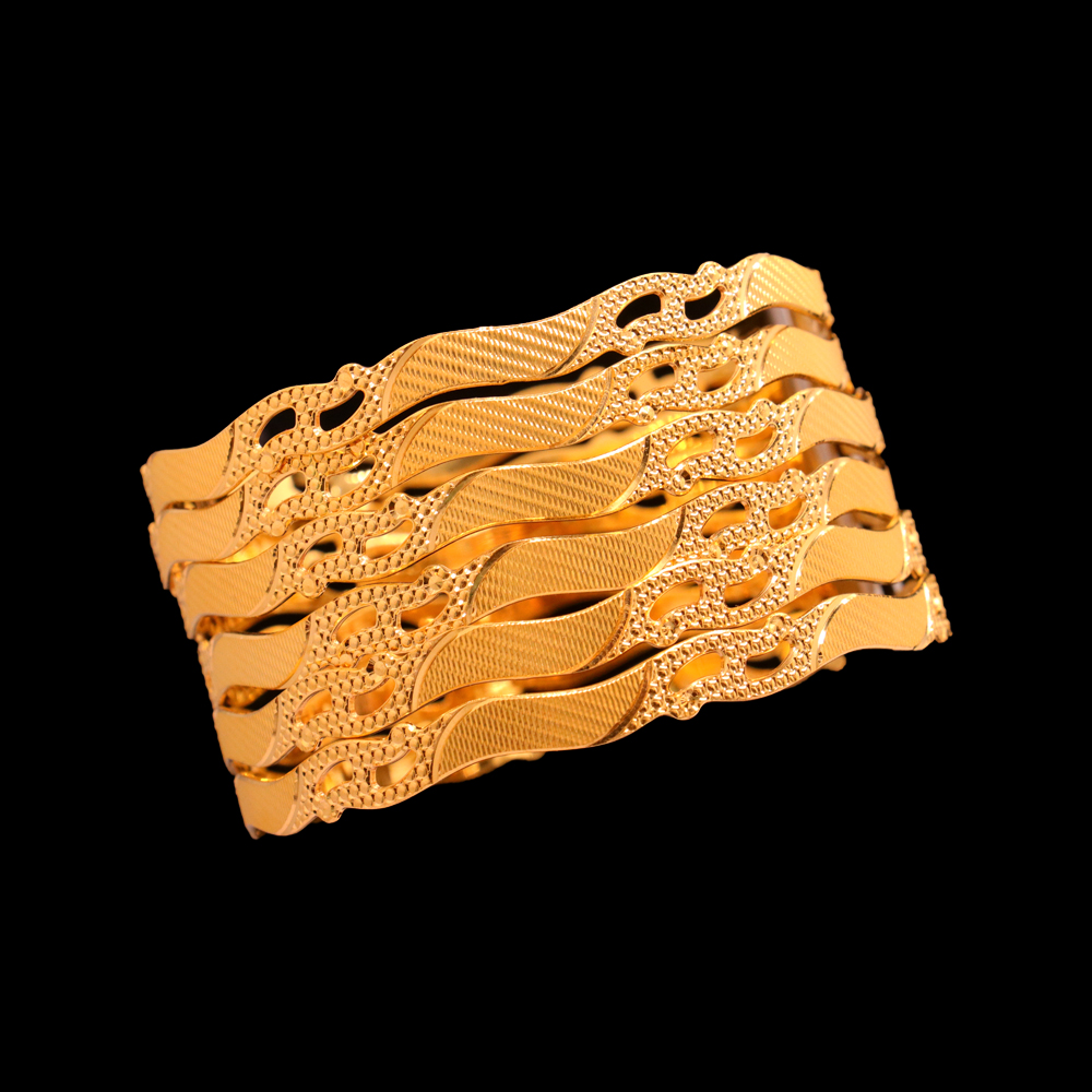21K Gold Bangle Set, L (21) – SW22350 image 2 of 2