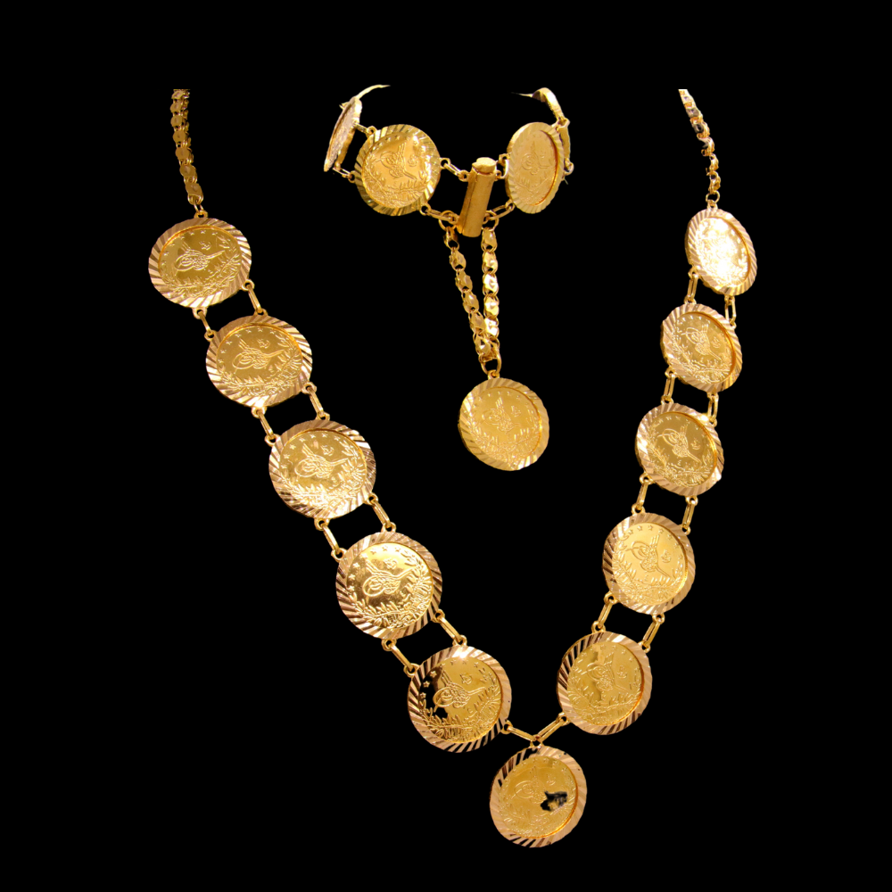 21K Gold Necklace Set